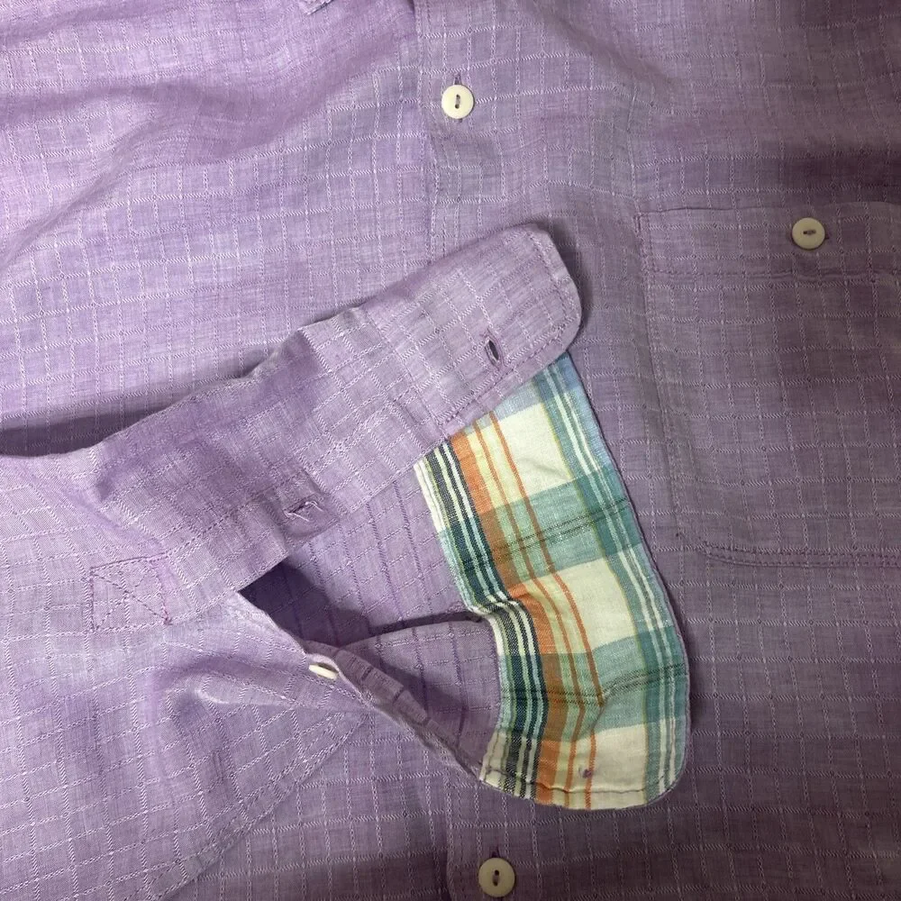 Men's Tommy Bahama Long Sleeve Purple Linen Blend Button Shirt L/S  Size 2XL TTG